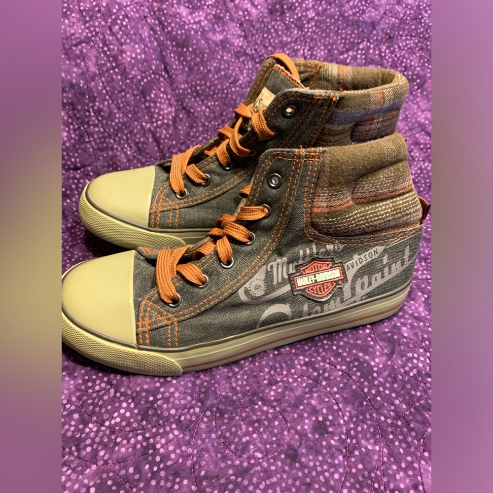 Boys Harley Davidson high top shoes size 3